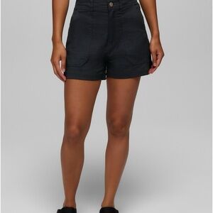 Prana Black High-Waisted Shorts 5inch
